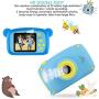 Yuehuam Kids Camera for Boys Birthday Toy Gifts Portable Mini 2 Screen Child Camera 20MP Dual Lens Video Camera DV Camcorder with 32G Memory Card