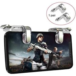 ZIYUMR PUBG Mobile Game Controller, Shooting Assist Button, Mobile Trigger, Mobile Game Joystick for 4-6.5 inch Android and Other Smart Phone (Transparent)