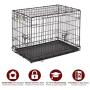MidWest Homes for Pets Dog Crate | iCrate Single Door & Double Door Folding Metal Dog Crates | Fully Equipped