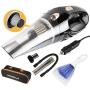 Reserwa [5th Gen] Car Vacuum 12V 106W Car Vacuum Cleaner 4500PA Much Stronger Suction Potable Handheld Auto Vacuum Cleaner with 16.4FT(5M) Power Cord, Carrying Bag, Cleaning Brush (Black)