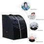 KUPPET 2020s Newest Portable Folding steam Sauna Room 2L Single-use Home Sauna spa, Weight Loss Through Chair, Remote Control, steam Pot, Foot pad, mat (Black)