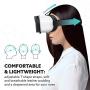Virtual Reality Goggles for iPhone & Android Phones | 3D Virtual Glasses | AR/VR Headset Perfect Work with Max Size Smartphones | Eye-Safe Adjustable HD Quality Lenses (Premium)