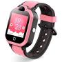 TBidder Kids Smart Phone Watch Support 4G with Bluetooth GPS Video Call HD Touch Screen Waterproof for Girls Boys Android iOS (Pink)