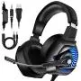 ONIKUMA Xbox One Gaming Headset - Gaming Headset with Mic for PS4, Nintendo Switch, PC, Over Ear Noise-Canceling Gaming Headphones with 7.1 Surround Sound & LED Light for Mac ONIKUMA Xbox One Gaming Headset - Gaming Headset with Mic for PS4, Nintendo Switch, PC, Over Ear Noise-Canceling Gaming Headphones with 7.1 Surround Sound & LED Light for Mac