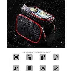 Tckoudai Bicycle Bag, Upper Tube Bag Waterproof Mountain Bike Front Beam Bag Mobile Phone Bag Riding Bag Equipment Accessories