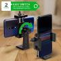KobraTech Metal Cell Phone Tripod Mount - UniMount 360 Pro Heavy Duty iPhone Tripod Mount with Remote