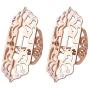 MoKo Cover Sleeve for Fitbit Flex 2 Watch Band, [2 Pack] Luxury Diamond Metal Replacement Cover Sleeve Protector Case Hollowed Frame Cover Decoration Accessory for Fitbit Flex 2, Rose Gold