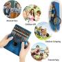 BinDor 17 Key Kalimba Thumb Piano, Finger Piano Mbira Kalimba Solid Mahogany Body Portable Easy-to-learn Musical Instrument with Tuning Hammer (Blue)