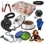 Puppy Starter Kit,12 Piece Dog Supplies Assortments,Set includes:Dog toys | Dog Bed Blankets | Puppy Training Supplies | Dog Grooming Tool | Dog Leashes Accessories | Feeding & Watering Supplies