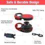 PUPTECK Retractable Dog Leash with Anti-Chewing Steel Wire, 360°Tangle-Free Pet Walking Leash for Small Medium Large Dogs, Heavy Duty up to 110lbs, 16ft Strong Reflective Leash, One-Hand Brake
