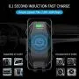 Wireless Car Charger Mount Sensor Auto Clamping 10W Fast Charge Air Vent Phone Holder Compatible with iPhone 11 Pro Max/Xs/Max/XR/X/8/Plus, Samsung S10/S9/S8 & All Qi Deviceby KALULI (Black)
