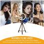 10.2" Selfie LED Ring Light with Adjustable Tripod Stand & Phone Holder for iPhone Samsung Android,Remote Control Ringlight Beauty Lamp for Makeup/Live Stream/Photography/YouTube/TikTok/Shoot Vedio