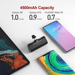 iWALK 4500mAh Portable Charger USB C Battery Pack, Compatible with Samsung Galaxy S10,S9,S8,Note 10/9/8,Moto Z3/2,LG V35/G8/7/5,Nintendo Switch,Google Pixel 4/3/2XL,OnePlus, Black