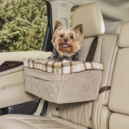 PetSafe Happy Ride Deluxe Booster Seat for Dogs - Elevated Pet Bed for Cars, Trucks and SUVs - Multiple Colors and Sizes, Includes Tether