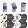 Knee Brace Compression Sleeve, Elastic Knee Wraps Patella Stabilizer with Silicone Gel Spring Support, Hinged Kneepads Protector for Meniscus Tear Arthritis Running Men Women 2 Pack(Large)