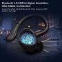 Muzili Bluetooth Earbuds with Charging Case for 36hrs Long Playtime, True Wireless Earbuds with Over-Ear Earhooks for Running, Rope Skipping, Yoga, IPX7 Waterproof, Deep Bass Earphone with Mic, Black
