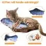 Beewarm Electric Flopping Cat Kicker Fish Toy, Realistic Flopping Fish, Wiggle Fish Catnip Toys, Motion Kitten Toy, Plush Interactive Cat Toys, Fun Toy for Cat Exercise