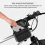 MARXIAO Touch Screen Mountain Bike Front Beam Bag, Waterproof Saddle Bag Tube Bag Mobile Phone Bag Riding Equipment Accessories