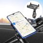 Enrilior GUB Mountain Bicycle Motorcycle Mobile Phone Camera Holder Mount Bracket Cycling (Black)