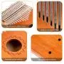 Kalimba 17 Keys,Thumb Piano with Study Instruction and Tune Hammer,Solid Mahogany Wood Portable Finger Piano African Wood Mbira Sanza Musical Instrument Gifts for Kids Adult Beginners Professionals Kalimba 17 Keys,Thumb Piano with Study Instruction and Tune Hammer,Solid Mahogany Wood Portable Finger Piano African Wood Mbira Sanza Musical Instrument Gifts for Kids Adult Beginners Professionals