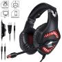 WMG&BB Gaming Headset, PS4 Gaming Headset 3.5Mm Stereo Gaming Headphones with Noise Canceling Mic for Xbox One Computer Laptop Mac PC Smartphone,Red