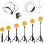 8.2" Ring Light with Tripod Stand & Cell Phone Holder for Live Streaming/Makeup, Dimmable Selfie Ring Light LED Camera Ringlight with Mirror and 56" Extendable Tripod, Compatible with iPhone Android 