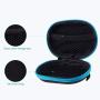 Earbuds Carrying Case, SUNGUY【2Pack, Red+Blue】 Small Oval Storage Cases, Portable Storage Earbud Pouch Bag for Earbuds, in-Ear Headphones, Earphones, Headsets, Hearing Aids, USB Charging Cable,