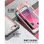 i-Blason Ares Clear Series Designed for iPhone SE 2020 Case/iPhone 7 Case/iPhone 8 Case, [Built-in Screen Protector] Full-Body Rugged Clear Bumper Case for iPhone SE 2020/ iPhone 8/ iPhone 7 (Pink)