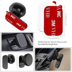 Dashboard Mount Sticky Adhesive, PKYAA Adhesive Replacement Pads for Dashboard Magnetic Phone Holder, 6 Pcs Double-Sided Sticker Pads Compatible with Stick-on Magnetic Car Mount Base