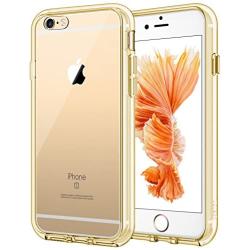 JETech Case for Apple iPhone 6 and iPhone 6s, Shock-Absorption Bumper Cover, Anti-Scratch Clear Back (Gold)