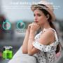 True Wireless Earbuds Bluetooth 5.0 Wireless Earbuds IPX4 Waterproof TWS Stereo Headphones Built-in Mic Headset Noise Canceling Long Playtime Premium Sound with Deep Bass Earphones for Sport and Work