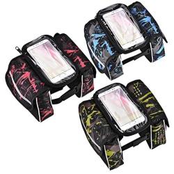 Vbestlife Bike Front Tube Bag Frame Bag Waterproof Touch Screen Mobile Phone Bag Cell Phone Holder Pouch Outdoor Cycling Bicycle Accessories