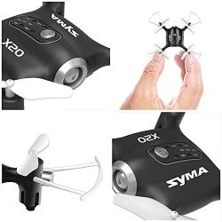 Cheerwing Syma X20 Mini Drone for Kids and Beginners RC Nano Quadcopter with Auto Hovering 3D Flip(Black)