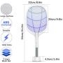 Large Electric Fly Swatter, Rechargeable Bug Zapper Racket, Mosquito Killer Racket for Indoor and Outdoor, 3-Layer Touch Mesh, USB Charge, 21.2''x 8.6''