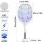 Large Electric Fly Swatter, Rechargeable Bug Zapper Racket, Mosquito Killer Racket for Indoor and Outdoor, 3-Layer Touch Mesh, USB Charge, 21.2''x 8.6'' Large Electric Fly Swatter, Rechargeable Bug Zapper Racket, Mosquito Killer Racket for Indoor and Outdoor, 3-Layer Touch Mesh, USB Charge, 21.2''x 8.6''