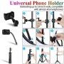 Ring Light with Tripod Stand and Phone Holder,Uhans Cell Phone Tripod with 10 Inch RGB LED Colors Circle Light for Makeup Photography Video Shooting TIK Tok Lights Compatible with Almost Smartphone