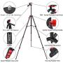 Tablet Tripod 53 inch iPad Tripod Aluminum Smartphone Tripod for iPhone iPad Pro Camera Mobile Phone Lightweight Travel Selfie Stand Tripod Black