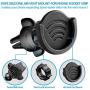 Air Vent Phone Holder for Socket Mount, pop-tech 360° Rotation Vent Clip Car Mount Silicone with Adjustable Switch Lock for Collapsible Grip/GPS Navigation & 3M Sticky Adhesive for Expanding Stand