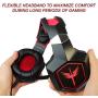 Raikken Stereo Gaming Headset PS4, Xbox One, PC Compatible with Mic, Noise Cancelling Gaming Headphones with LED Lights, High Performance Flip Microphone, Supports Nintendo Switch & Playstation 4 Pro