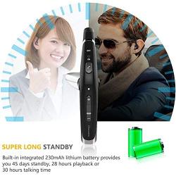 Glazata Bluetooth Earpiece with 30 Hours Talk Time and Noise Cancelling Mic Wireless Headset Handsfree for iPhone Samsung Cell Phone, Driver/Trucker