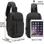 Sling Bag for Men Chest Bag for Teens Single Shoulder Bag Casual Daypack Crossbody Bag PU Sling Backpack Sport Daypack