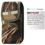 Military Grade Cell Phone Camo Case, Outdoor Carry Pouch Belt Clip Compatible w/ [iPhone 6 6S 7 8 X XR XS (4.7)] Galaxy S20 Kyocera DuraForce rugged Canvas Holster Fits Phone w/ THICK CASE (Medium)