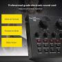 Professional Audio Stereo Headphone Amplifier for Live Streaming, Voice Changer Sound Card with Multiple Sound Effects, Audio Mixer for Music Recording ，Broadcast on Cell Phone Computer Laptop Tablet