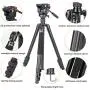 71" Tripod, COMAN Premium Camera Tripod, Portable All-in-1 Professional Video Tripod, Lightweight Aluminum, Q5 Fluid Head with 1/4" and 3/8" Mounting Screw for DSLR Cameras Video Camcorders