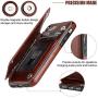OT ONETOP iPhone 8 Wallet Case with Card Holder, iPhone 7 Case iPhone SE(2020) Wallet Premium PU Leather Kickstand Card Slots,Double Magnetic Clasp and Durable Shockproof Cover 4.7 Inch(Brown)