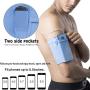 HiRui Universal Comfort Sports Armband Cell Phone Armband Running Armband, Fits All Phones, Reflective Stripes Logo, Unisex, Suitable for Travel Sport Outdoors (Small, Blue)