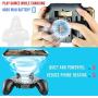 MEO Mobile Controller for iPhone and Android with 4000mAh Power Bank and Cooling Fan, PUBG Mobile Controller [ 6 Finger ] with L1R1 L2R2 Aim and Shoot Triggers Joystick Remote Grip-Black