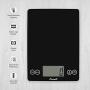 Escali Arti Glass Digital LCD Display Kitchen, Office, Baking Herb Scale w/Nutrition and Calorie Counting Feature, 15lb Capacity, 9" x 6.5" x .75", Black Obsidian
