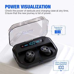 Otium Wireless Earbuds Bluetooth 5.0 Headphones with Digital Intelligence LED Display 3500 mAH Charging Case 135H Playtime Stereo Sound Headset IPX8 Waterproof Built-in Mic for Home Office