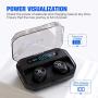 Otium Wireless Earbuds Bluetooth 5.0 Headphones with Digital Intelligence LED Display 3500 mAH Charging Case 135H Playtime Stereo Sound Headset IPX8 Waterproof Built-in Mic for Home Office